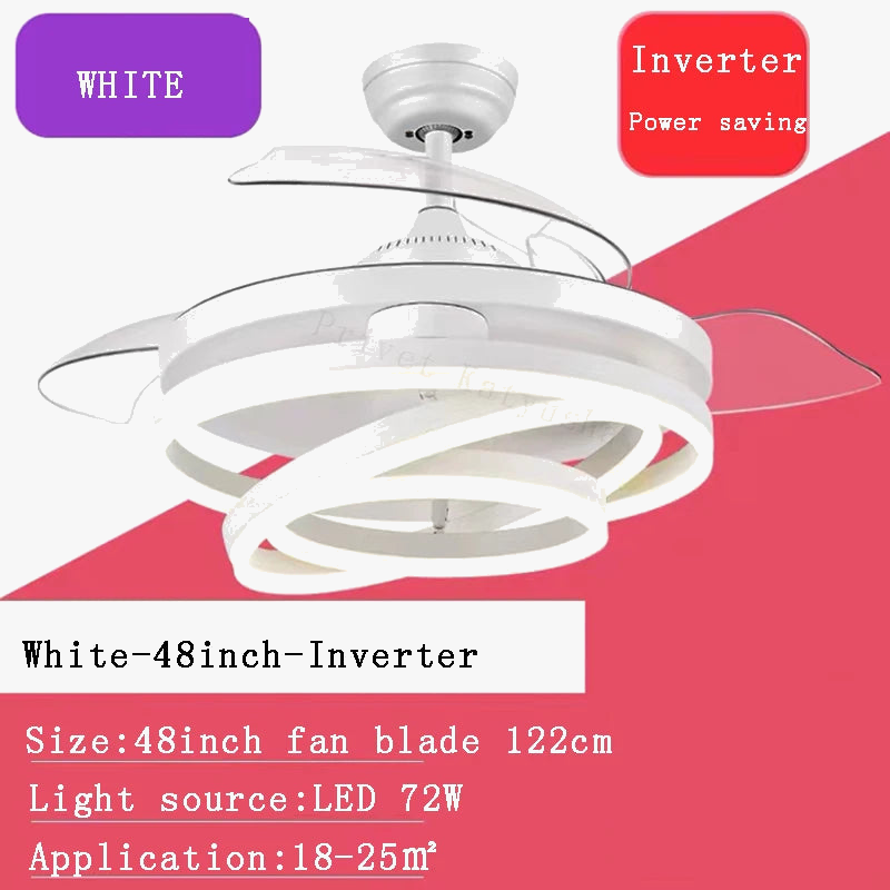 ventilateur de plafond moderne 	 avec lumières led télécommande rechargeable