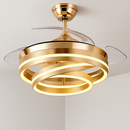 ventilateur de plafond moderne 	 avec lumières led télécommande rechargeable