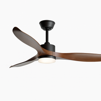 Modern ceiling fan with remote control and LED light