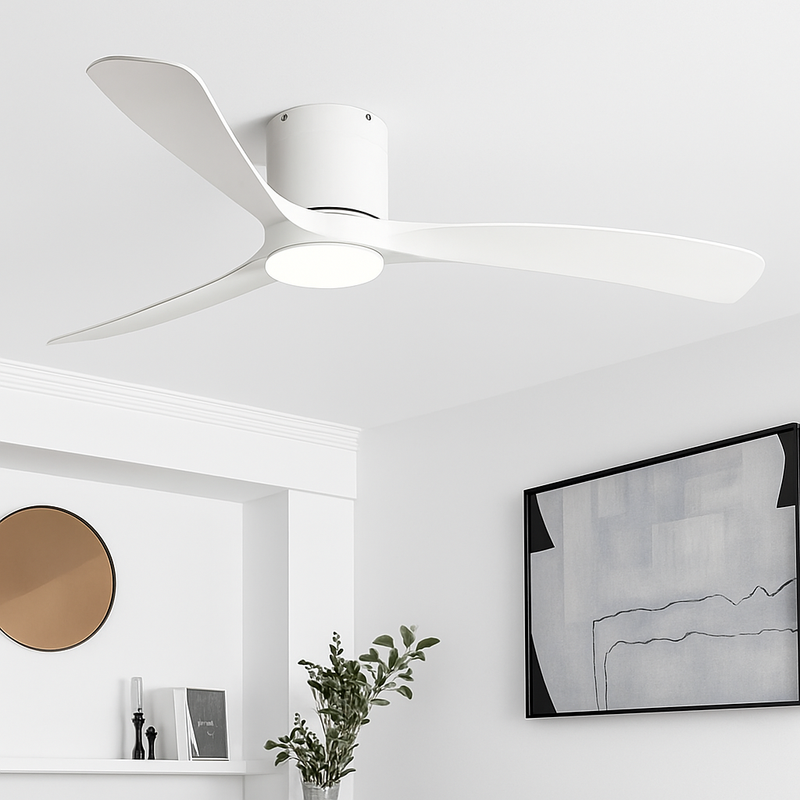 ventilateur de plafond moderne avec télécommande et lumières intégrées