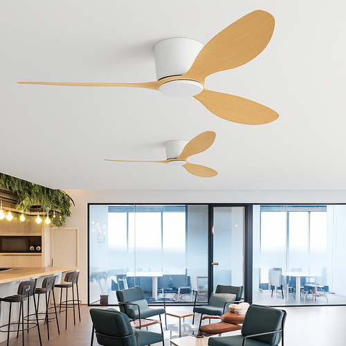 ventilateur de plafond moderne avec télécommande sans lumière - vue 2 sur 8