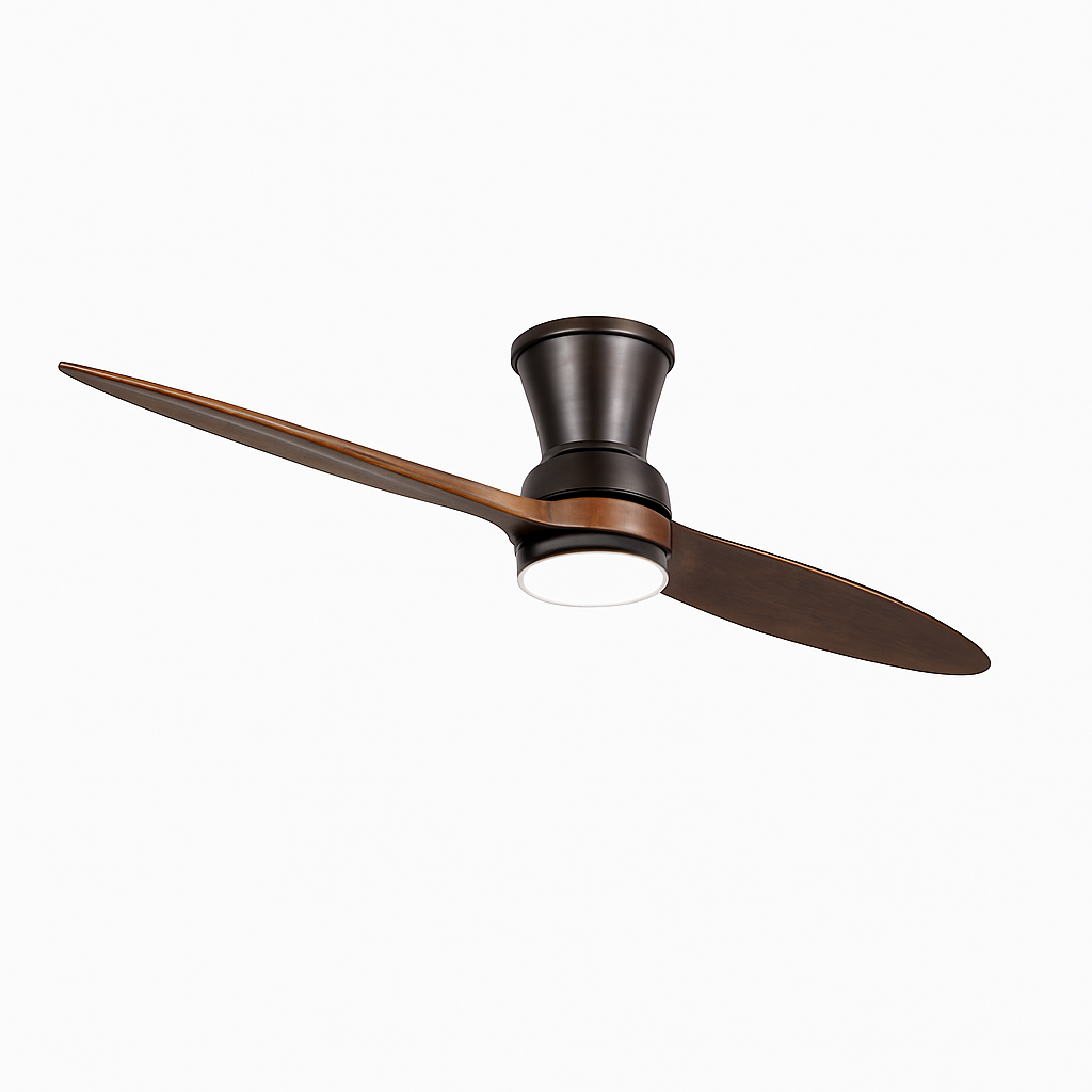Modern wooden ceiling fan with remote control and silent motor