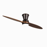 Modern wooden ceiling fan with remote control and silent motor