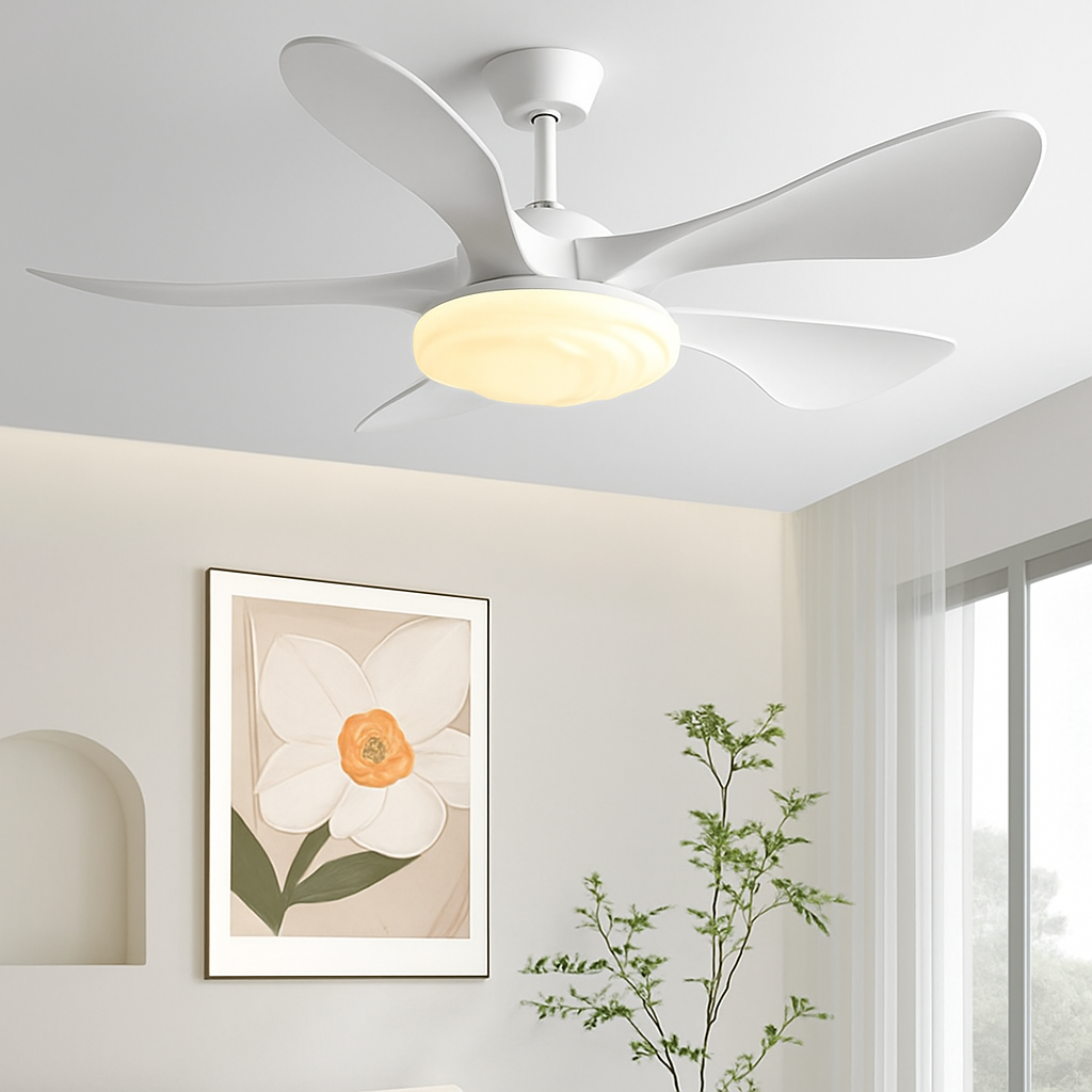 ventilateur de plafond moderne led avec lampe muet pour salon et restaurant - vue 4 sur 11
