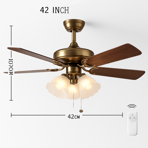 ventilateur de plafond moderne led intelligent avec 4 pales rétractables - vue 15 sur 18