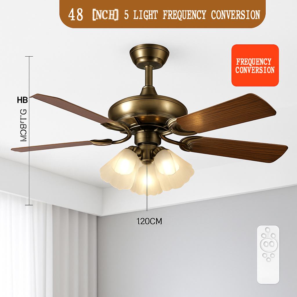 ventilateur de plafond moderne led intelligent avec 4 pales rétractables - vue 17 sur 18