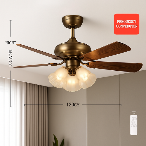 ventilateur de plafond moderne led intelligent avec 4 pales rétractables - vue 18 sur 18