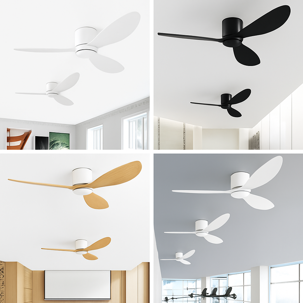 ventilateur de plafond moderne led sans lumière 6 vitesses avec télécommande