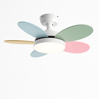 Modern children's ceiling fan with light and remote control