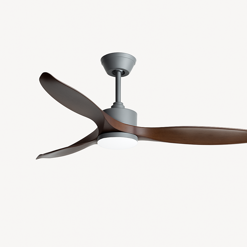 Modern simple pure copper ceiling fan with LED light