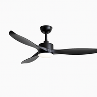Modern simple pure copper ceiling fan with LED light