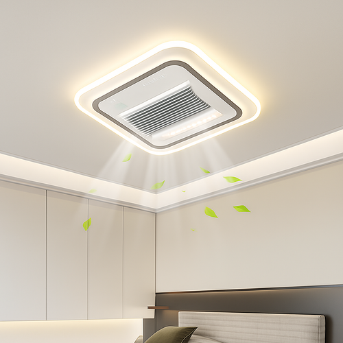 ventilateur de plafond sans feuilles avec éclairage moderne ultra-mince - vue 3 sur 12