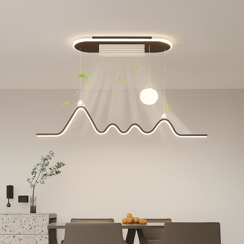 ventilateur de plafond sans feuilles avec éclairage moderne ultra-mince - vue 7 sur 12