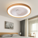 Modern electric wooden fan with remote control LED light