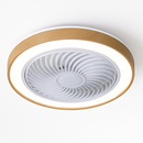 Modern electric wooden fan with remote control LED light