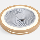 Modern electric wooden fan with remote control LED light