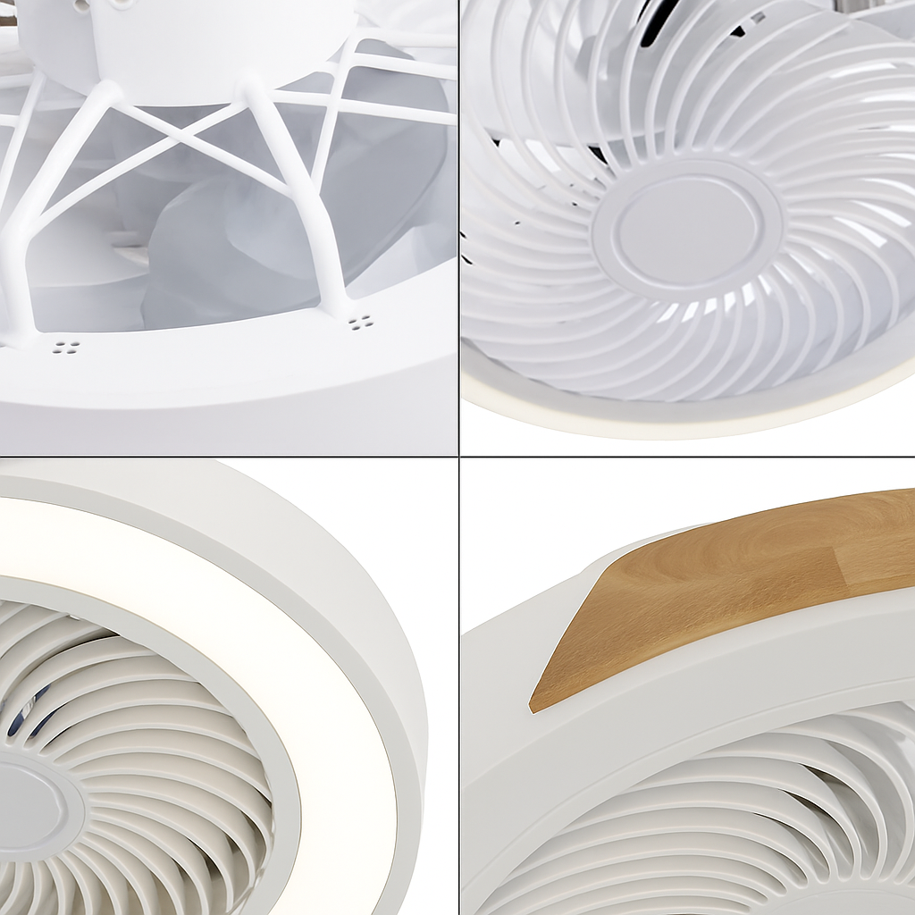 ventilateur plafond moderne pour enfants avec lumière led et télécommande - vue 5 sur 8