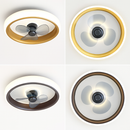 Silent ceiling fan with invisible blades and integrated lighting
