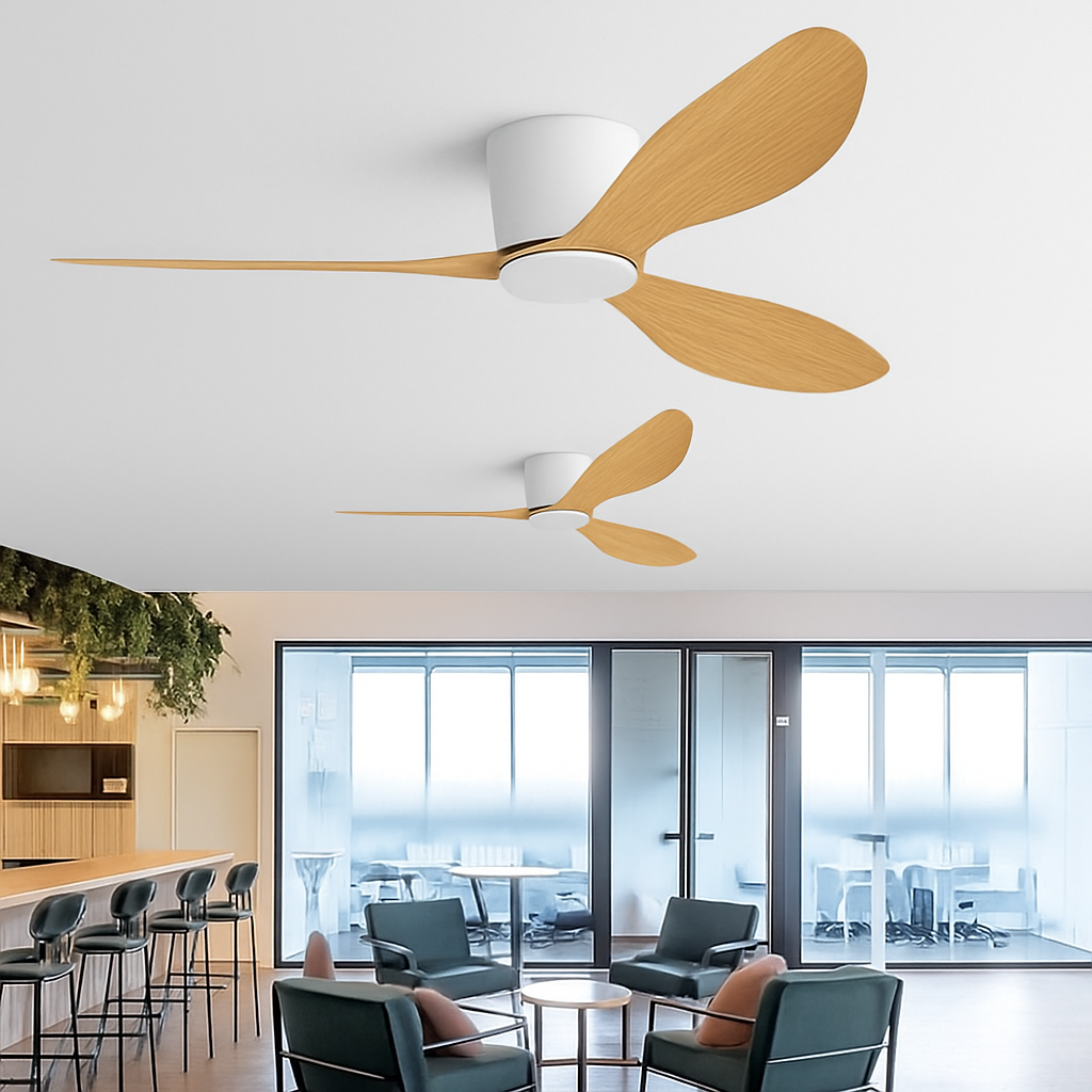 Modern minimalist ceiling fans with remote control, no light