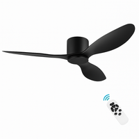 Modern minimalist ceiling fans with remote control, no light