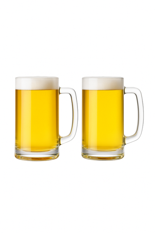 Verre à bière avec anse style chope classique