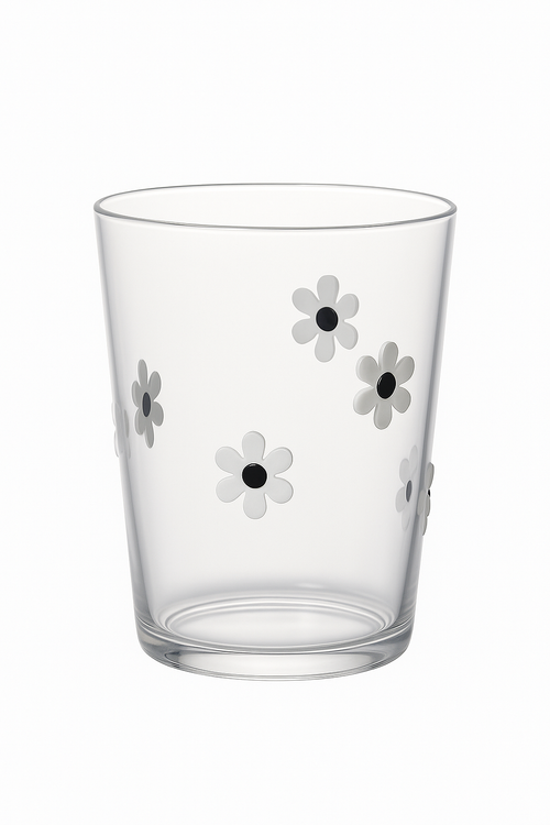 Verre à boire strié résistant chaleur style moderne