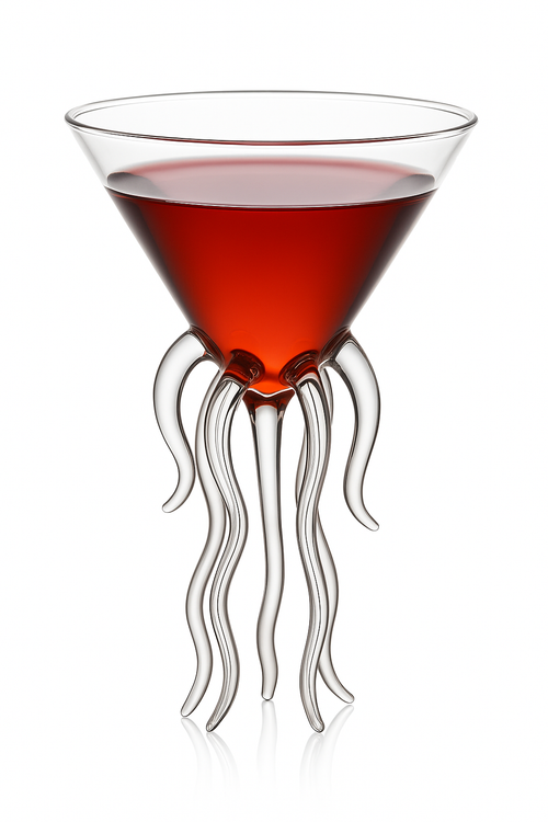 Verre à cocktail original décor animaux fantaisie soirée