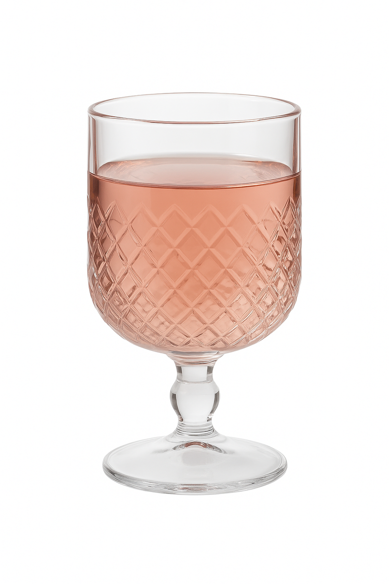 Verre à pied vintage style minimaliste pour vin