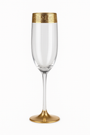 Verre à vin cristal style europeen bord argent