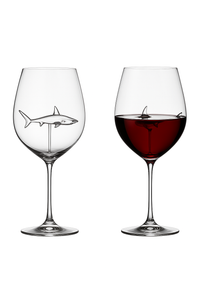 Verre à vin design talon haut requin original