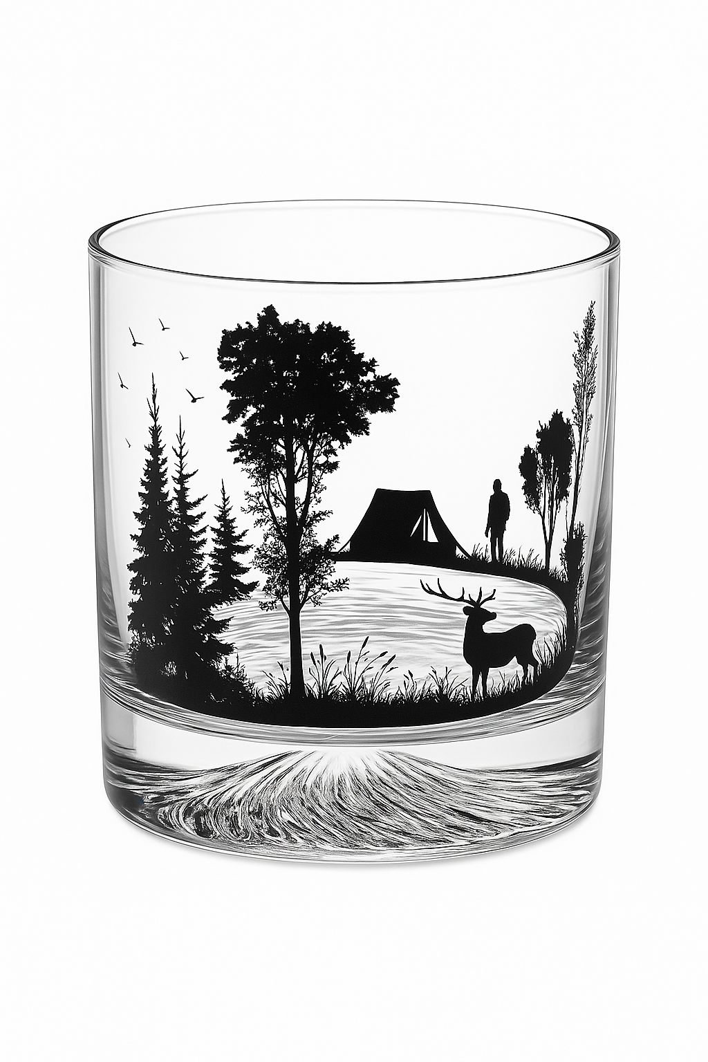 Verre à vin montagne enneigée relief rocher 300ml - vue 2 sur 2