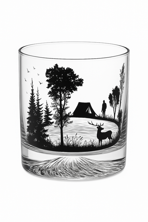 Verre à vin montagne enneigée relief rocher 300ml - vue 2 sur 2