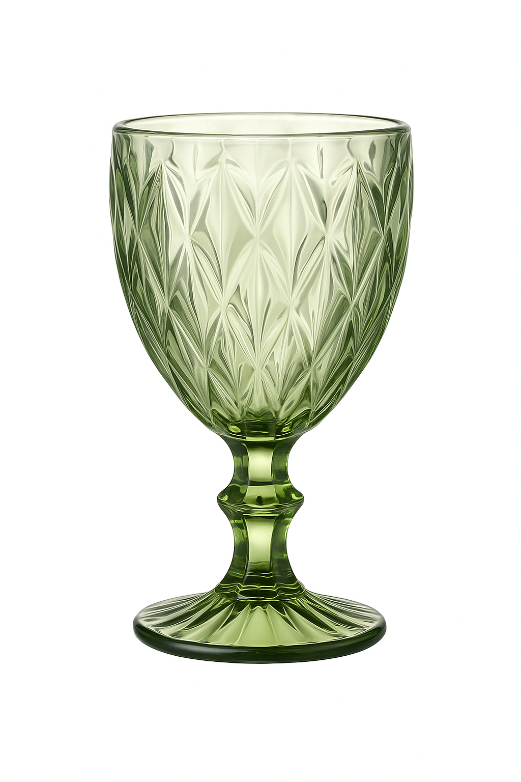 Verre a vin relief style europeen epais retro - vue 2 sur 2