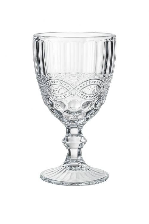 Verre a vin relief style retro verre epais