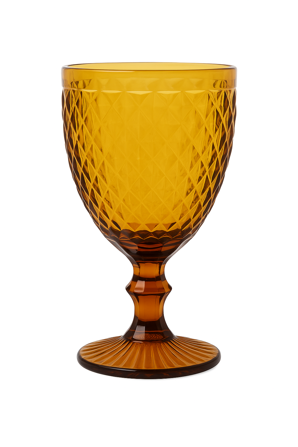 Verre à vin relief style rétro verre épais - vue 2 sur 2