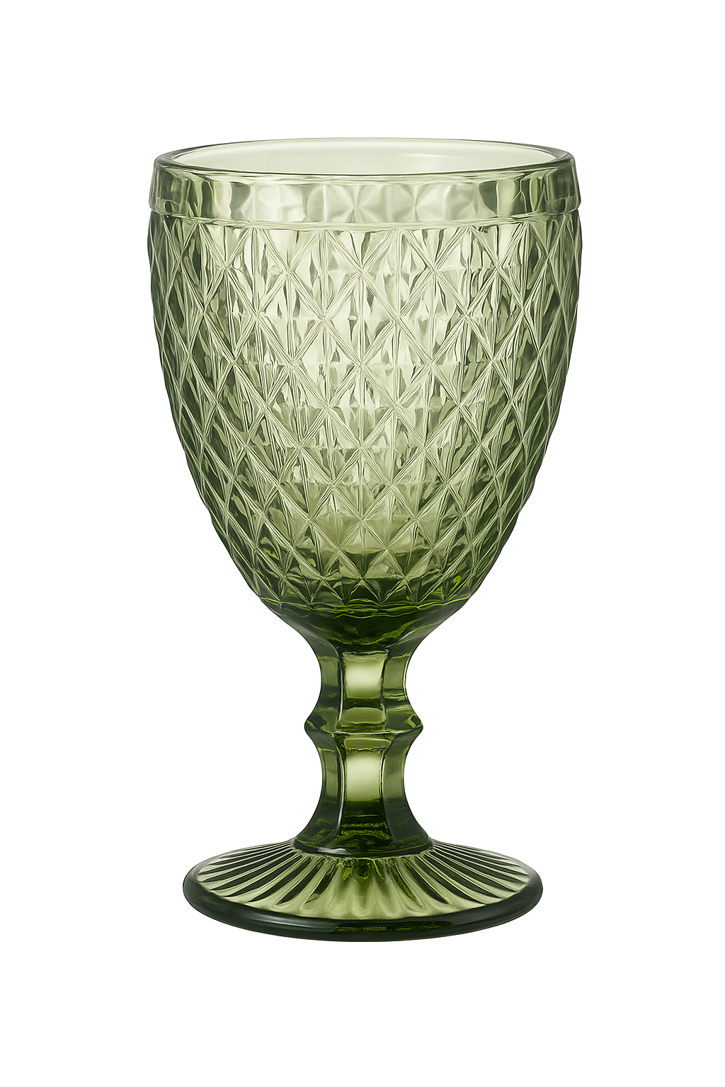 Verre à vin relief style rétro verre épais - vue 2 sur 2