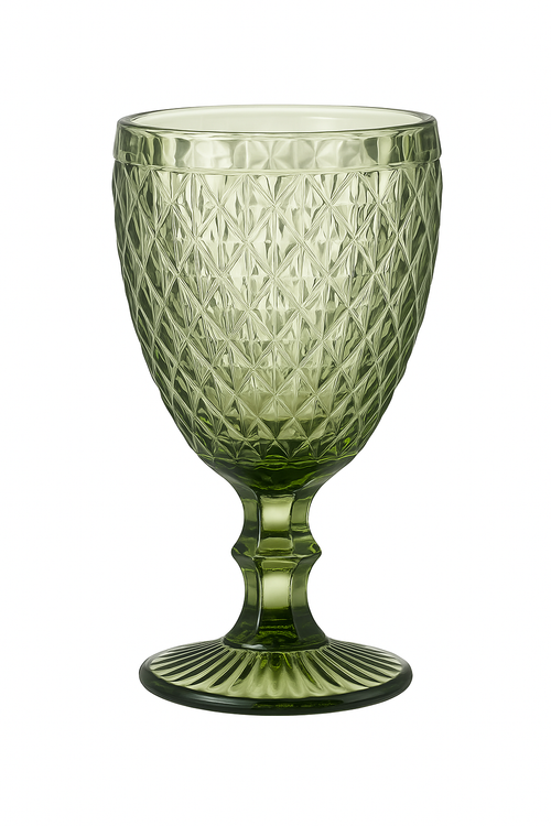 Verre à vin relief style rétro verre épais