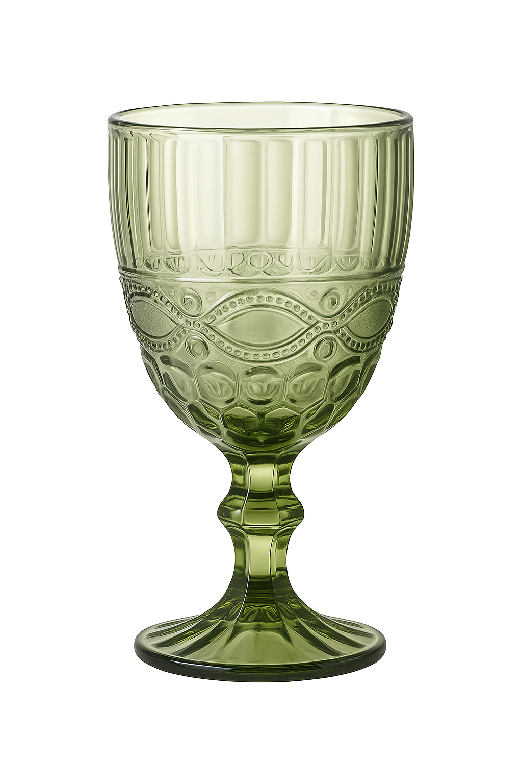 Verre a vin relief style retro verre epais - vue 2 sur 2