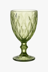 Verre a vin retro en relief verre epais