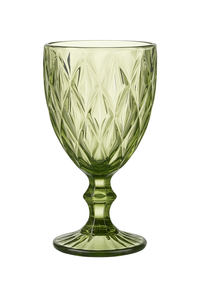 Verre a vin retro en relief verre epais