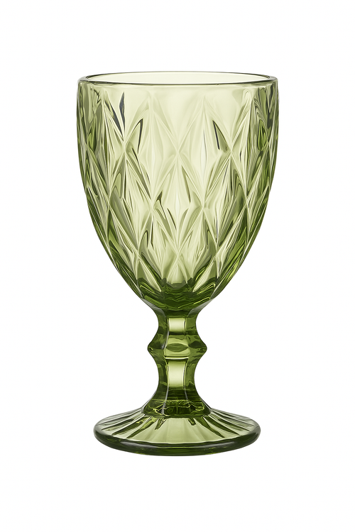 Verre a vin retro en relief verre epais
