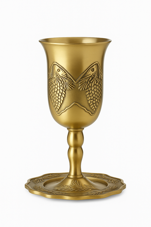 Verre a vin retro europeen en alliage bronze