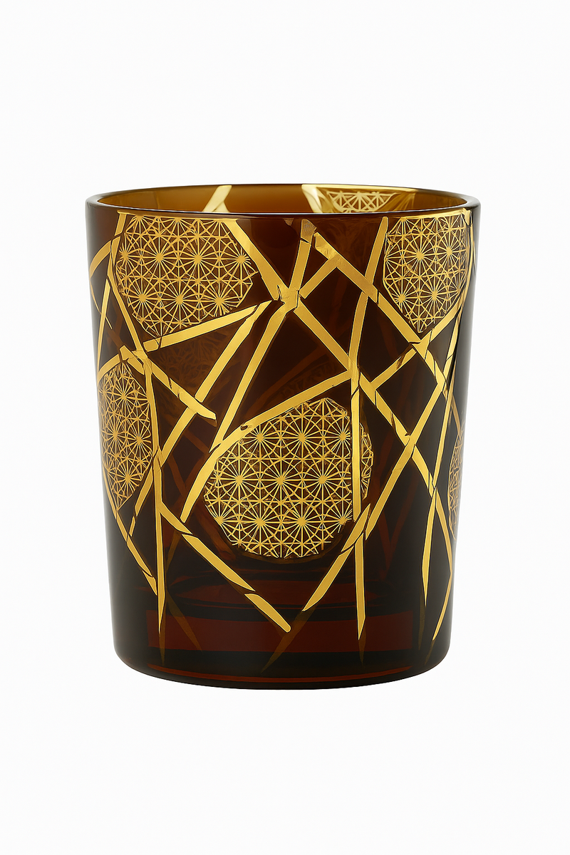 verre a whisky edo kiriko grave motifs japonais