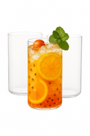 verre allongé transparent pour jus eau bière fête