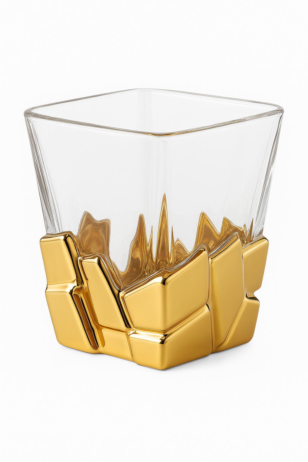 Verre artistique texturé style espace luxe pour whisky - vue 2 sur 2