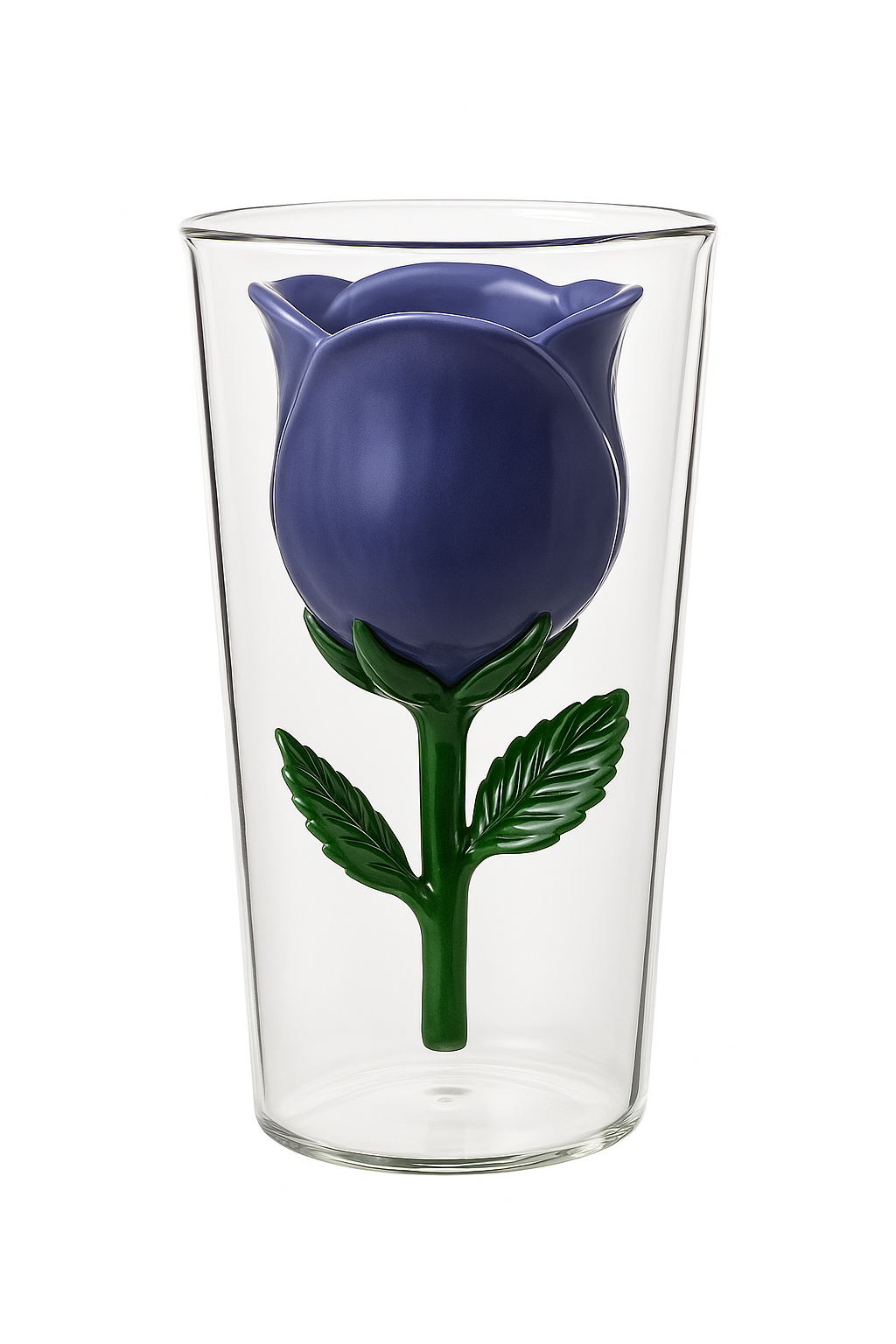 Verre café double paroi nœud intérieur style élégant - vue 2 sur 2