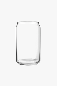 Verre canette borosilicate avec couvercle bambou et paille