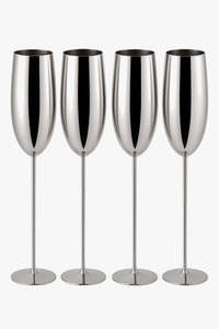 Verre champagne acier inoxydable texture style gobelet bar