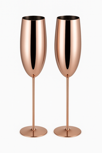 Verre champagne acier inoxydable texture style gobelet festif