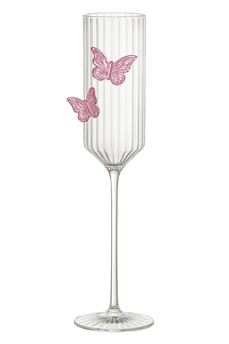Verre champagne cocktail papillon style haut de gamme